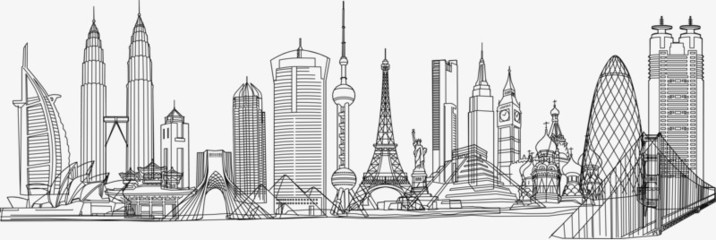 簡筆畫建筑圖片免費下載_高清PNG素材_圖精靈 上海